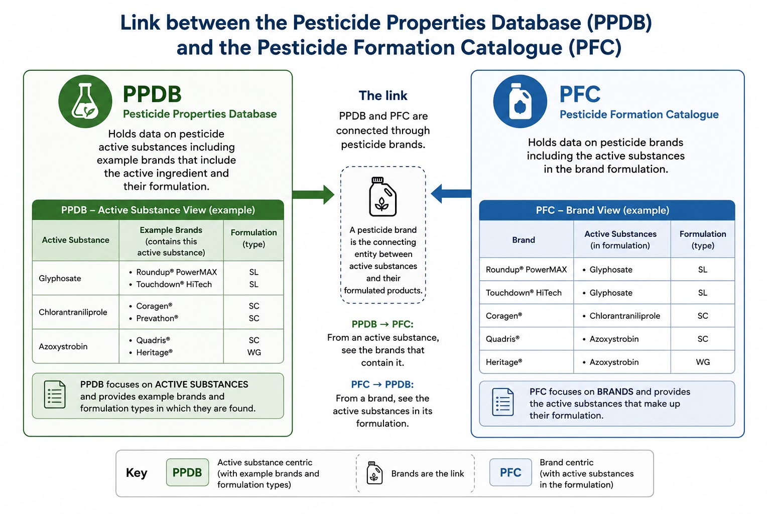 Relationship between the PPDB and the PFC